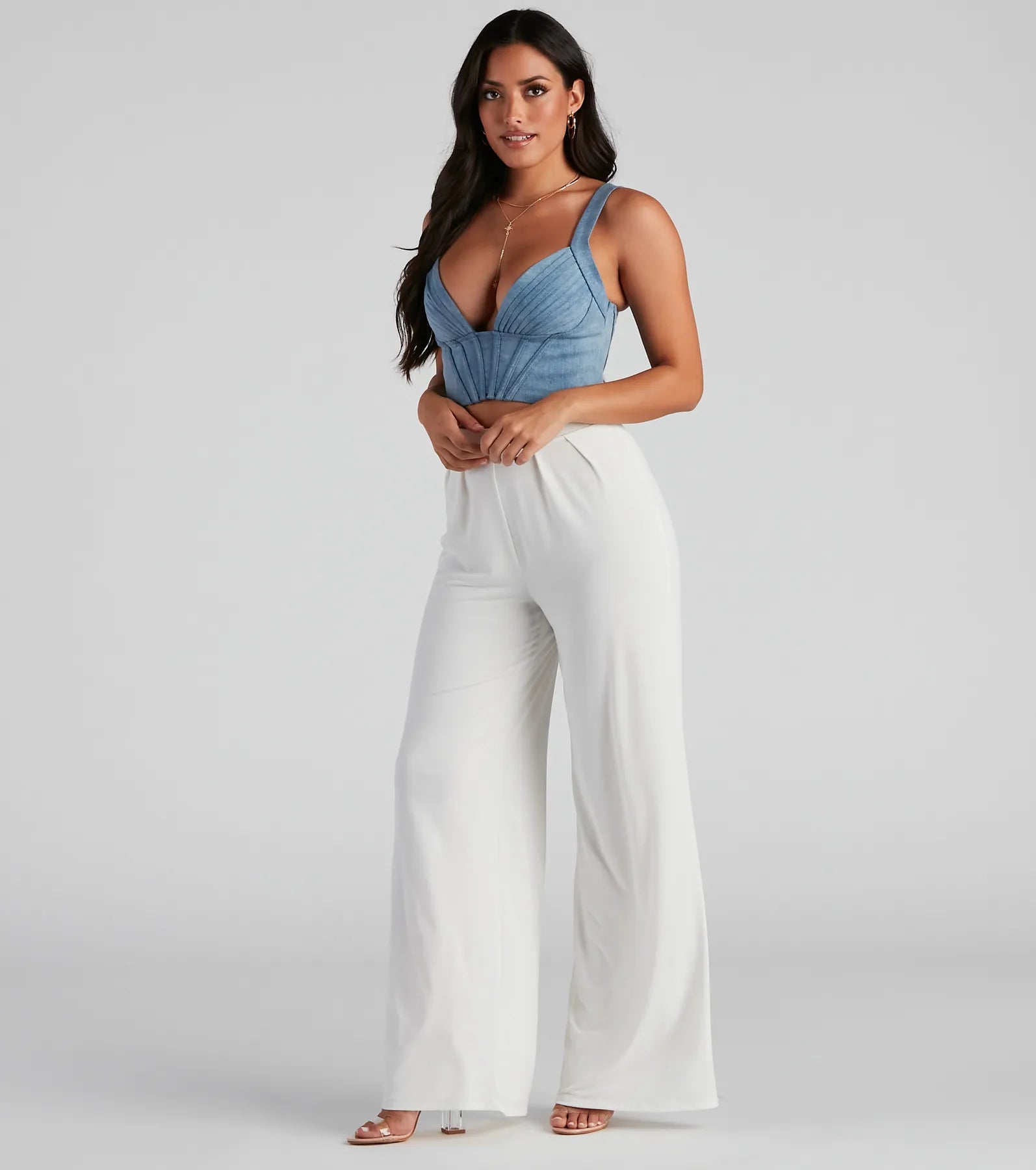 Denim Dream Pleated Corset - Image 2