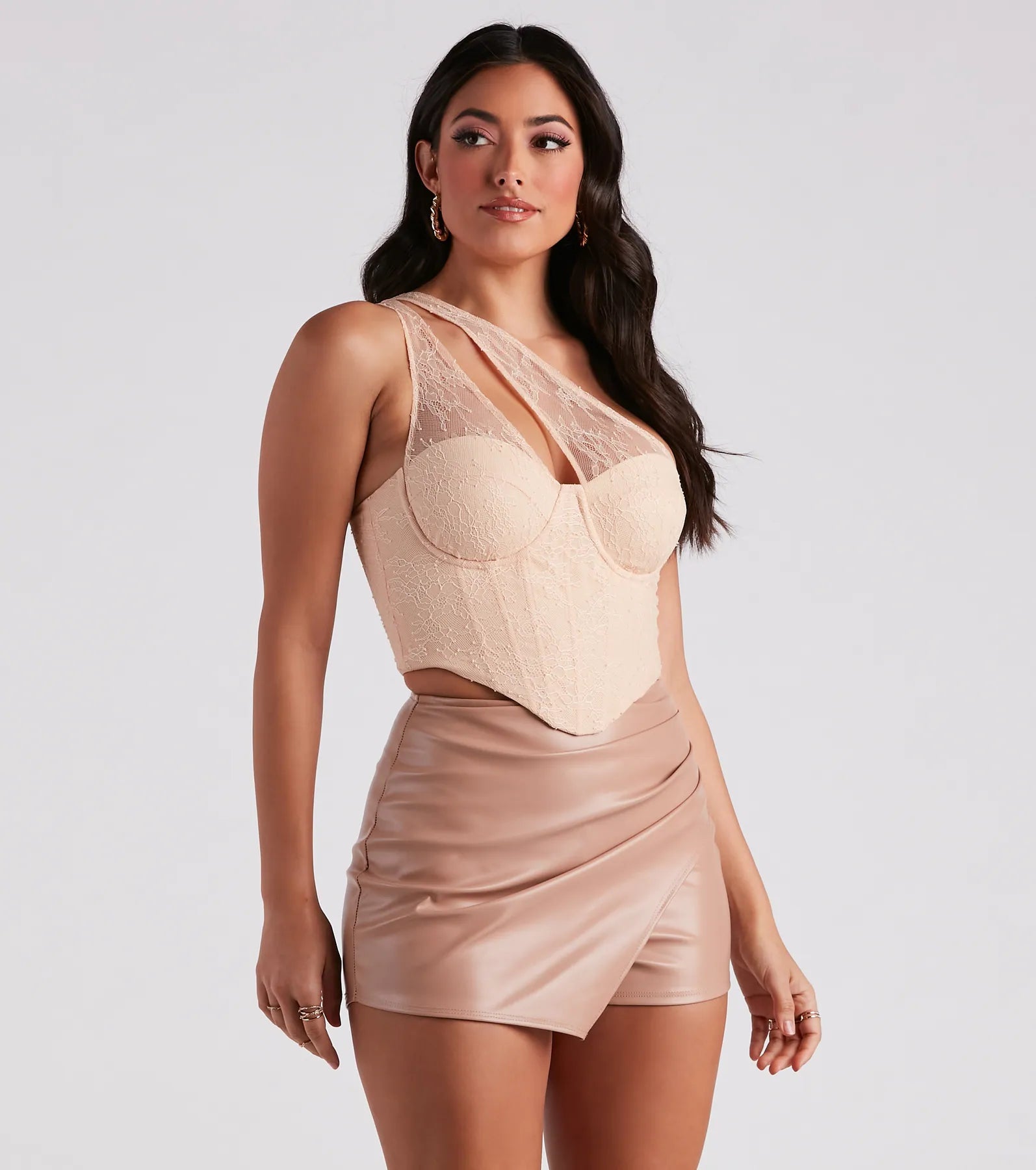 Lace Moment One-Shoulder Bustier - Image 5