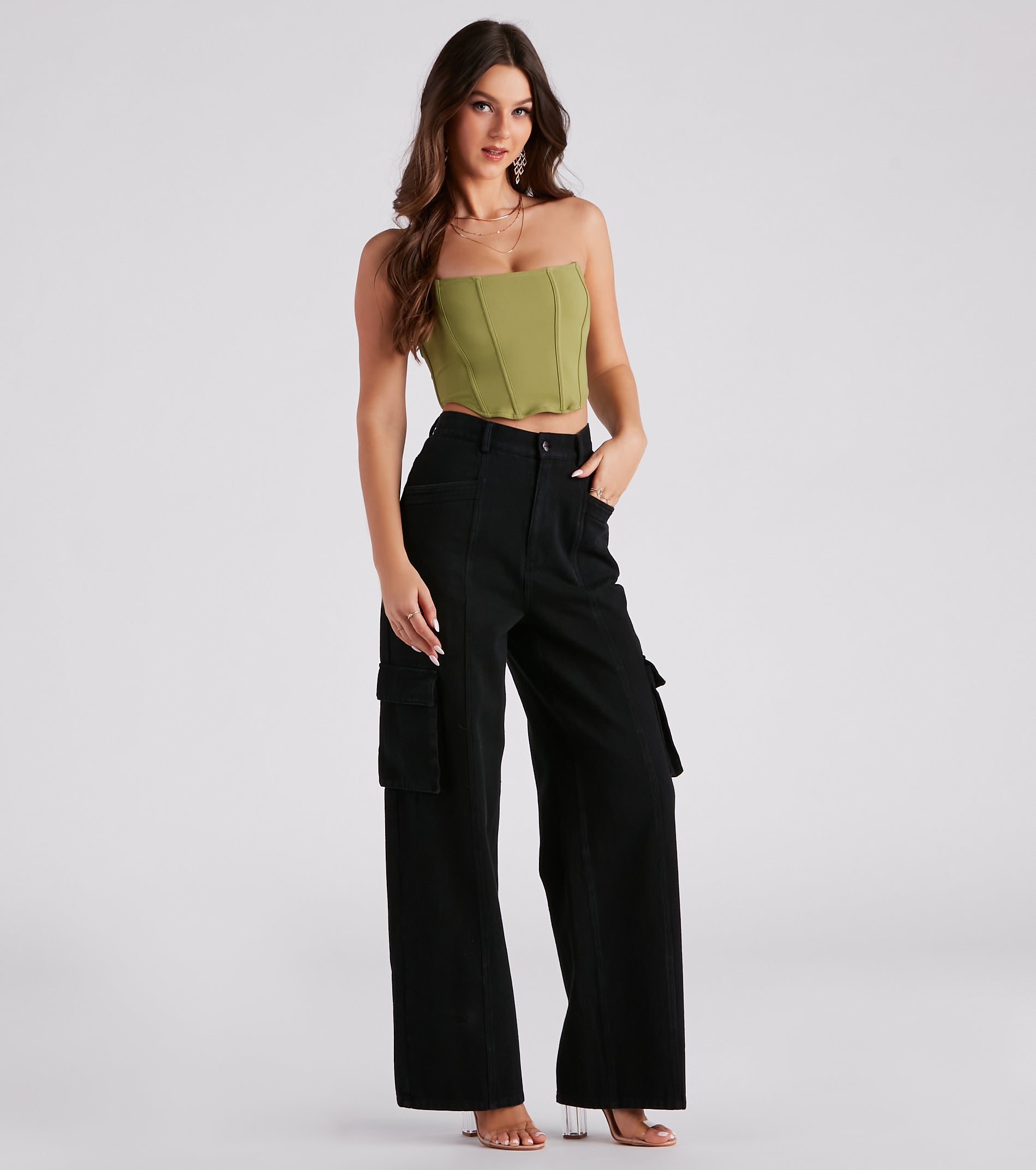 Meant To Be Lace Up Corset Top - Image 3