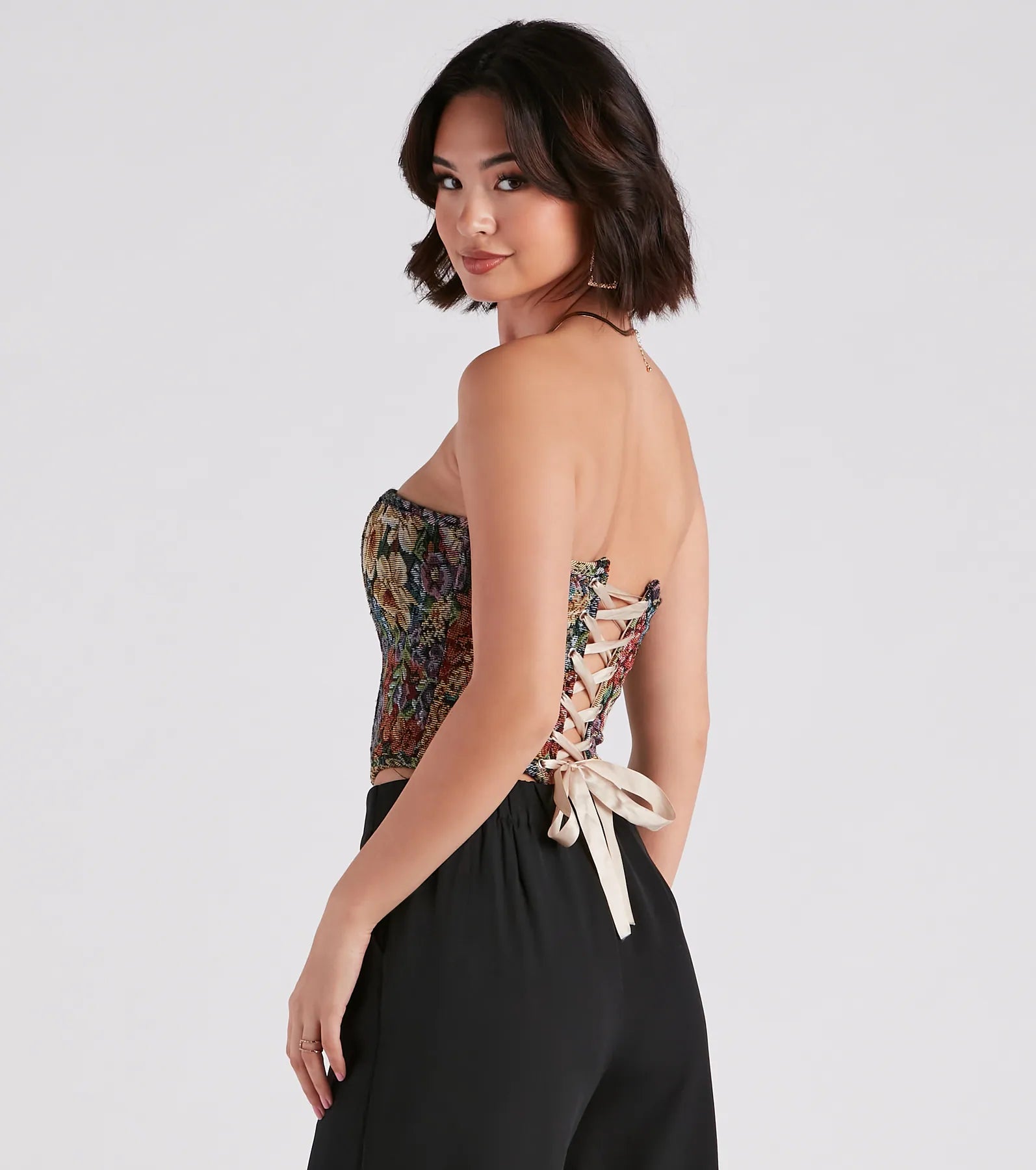 Not Your Grandma's Floral Corset Top - Image 2