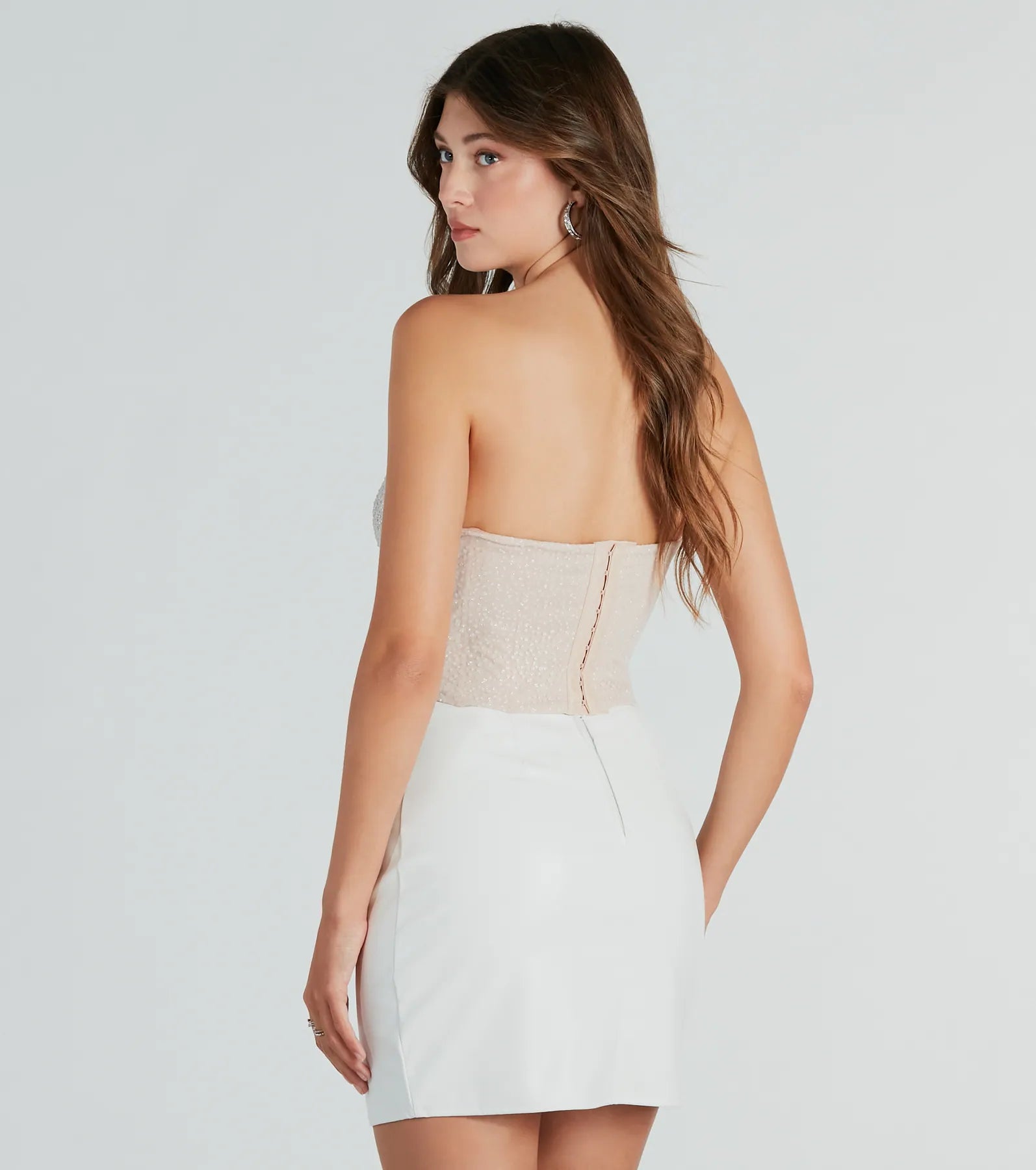 Surprise Guest Rhinestone Glitter Tulle Bustier - Image 6