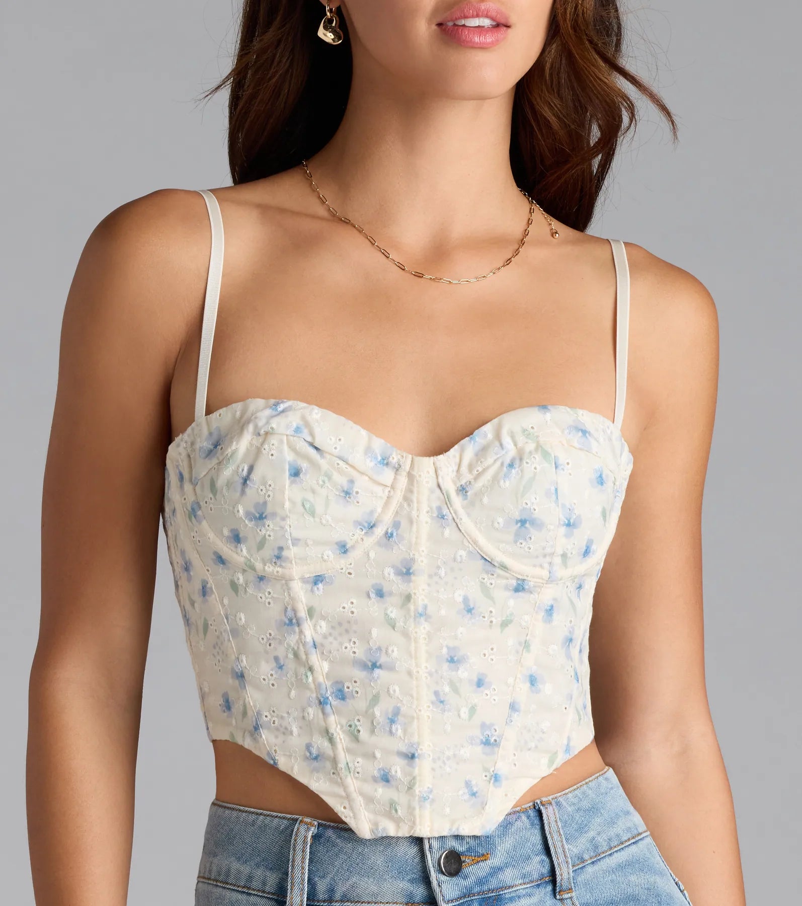 Picturesque Cutie Lace-Up Floral Bustier - Image 5