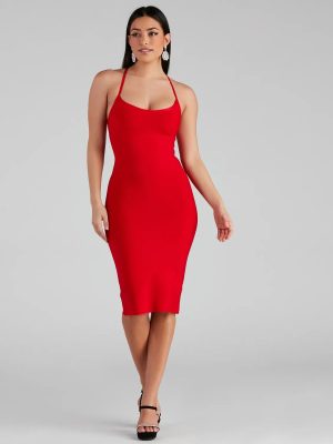 Limelight Lace-Up Bandage Dress