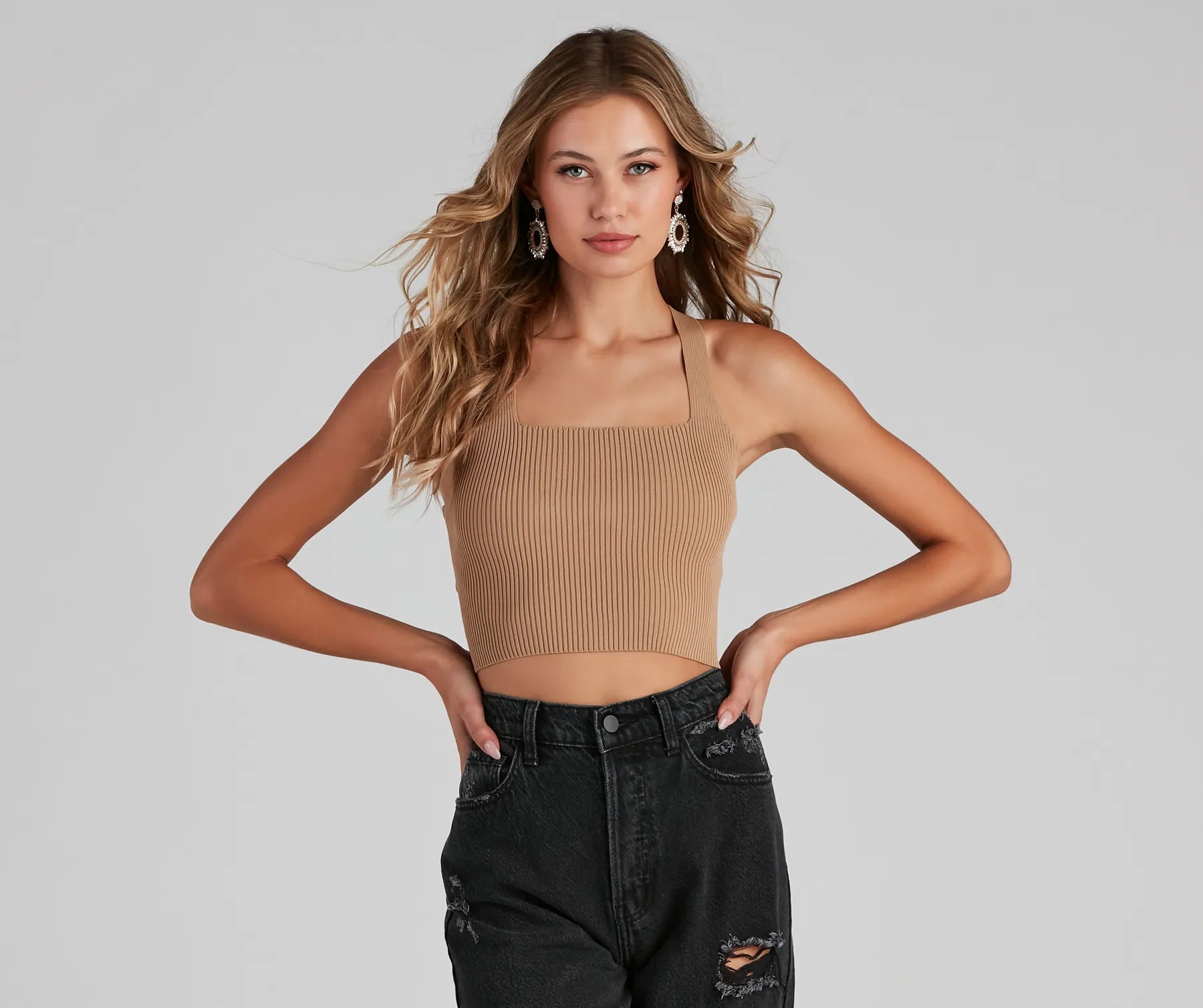 You Better Work Lace-Up Crop Top - Image 5