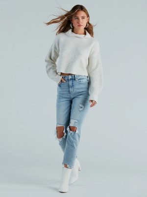 Second Look Turtleneck Open Back Sweater