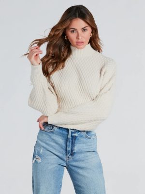 Amp Up The Coziness Mock Neck Cropped Sweater
