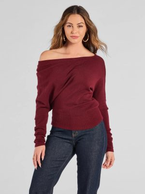 Cute And Cozy Off-Shoulder Knit Sweater