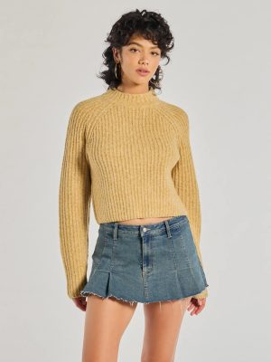 Stylishly Casual Mock Neck Knit Sweater