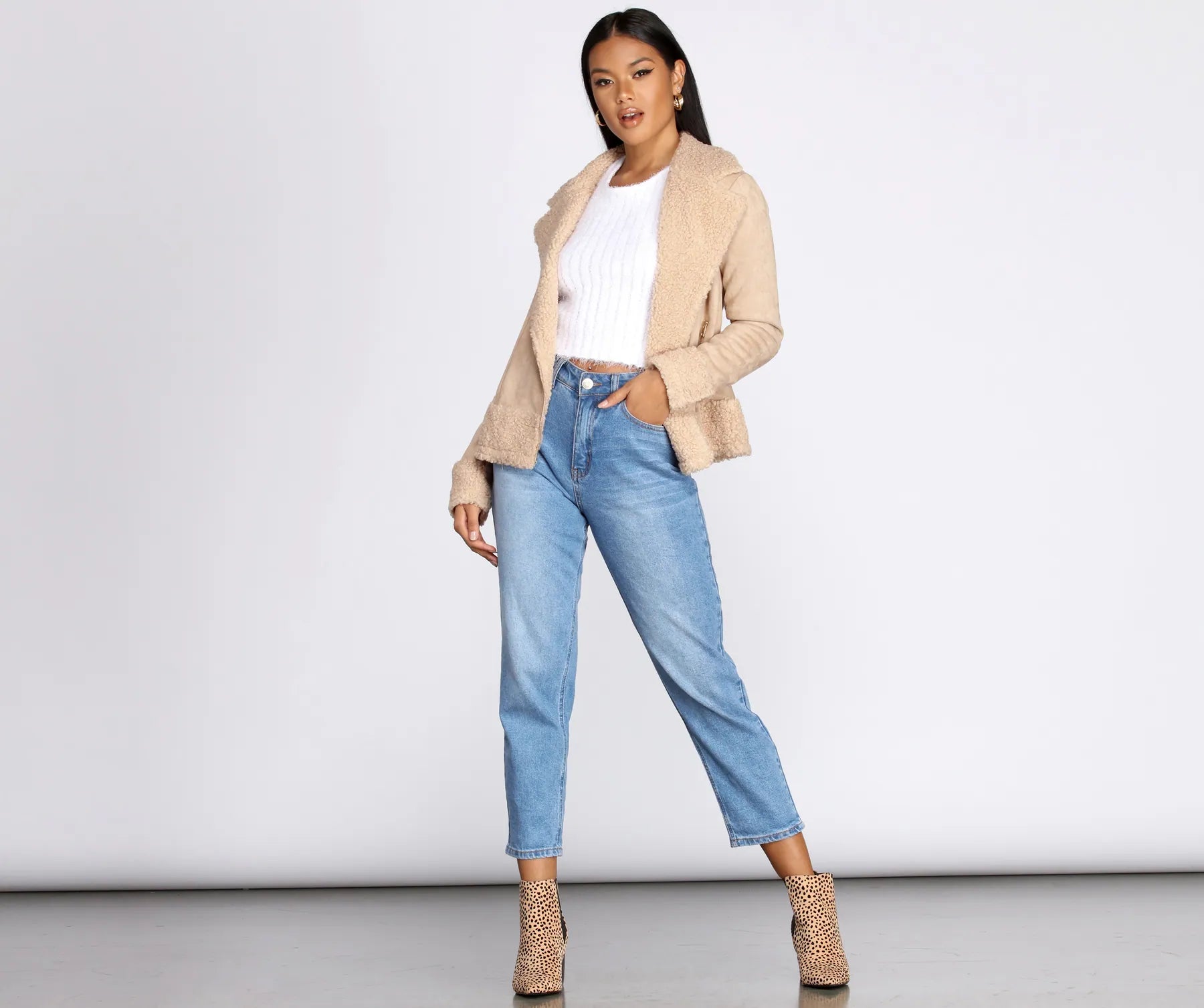 Penny-Lane Faux Suede Jacket - Image 3