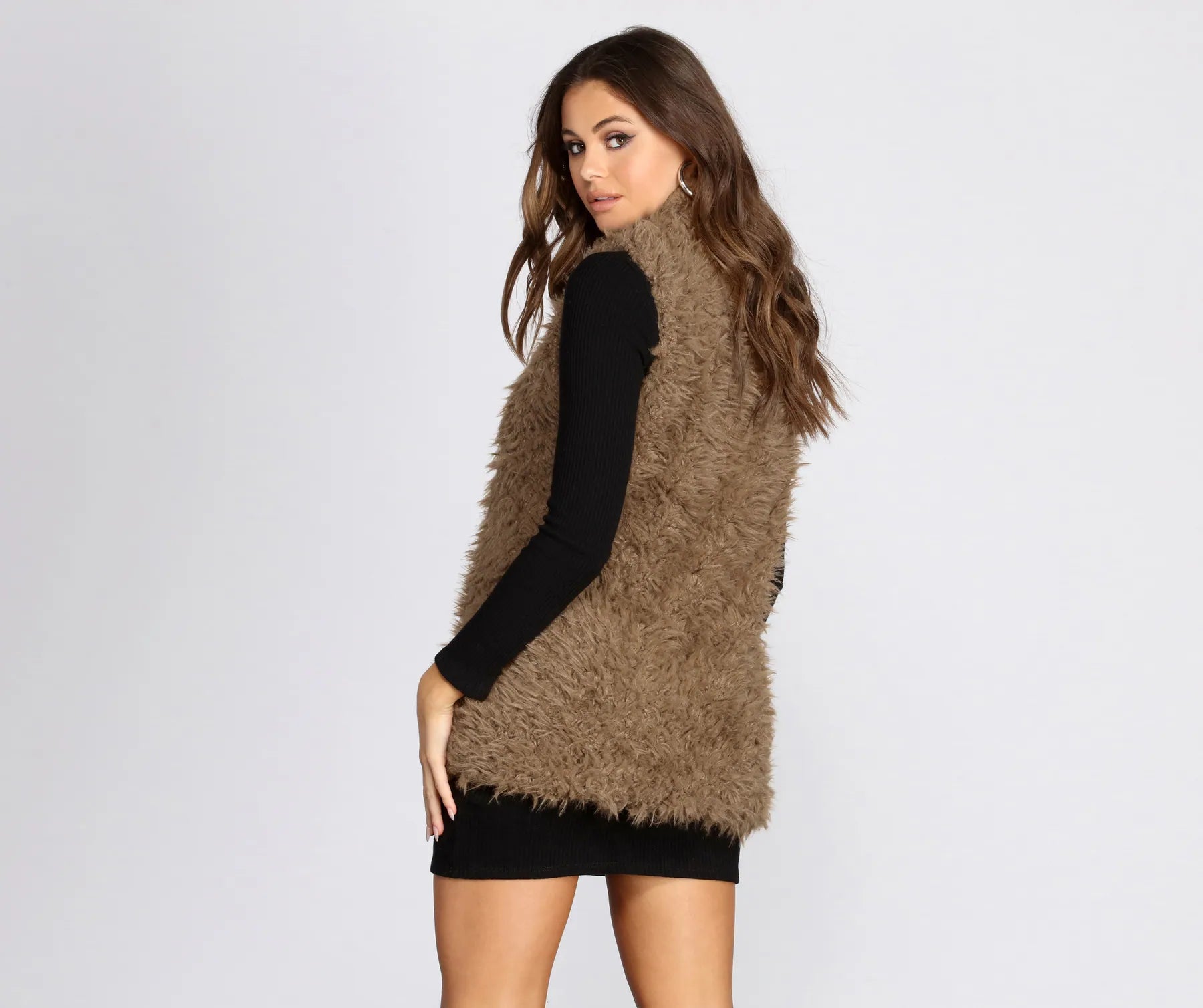 Feelin' Frisky Faux Fur Vest - Image 2