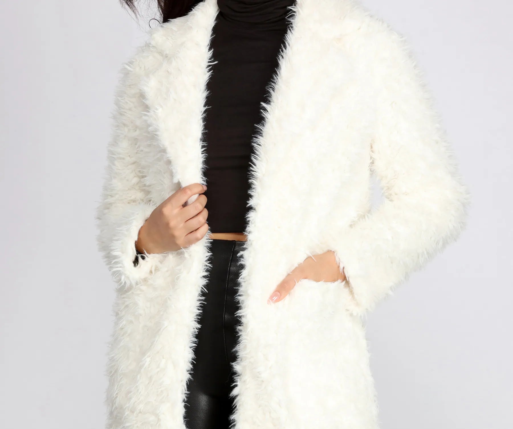No Chill Faux Fur Long Jacket - Image 4