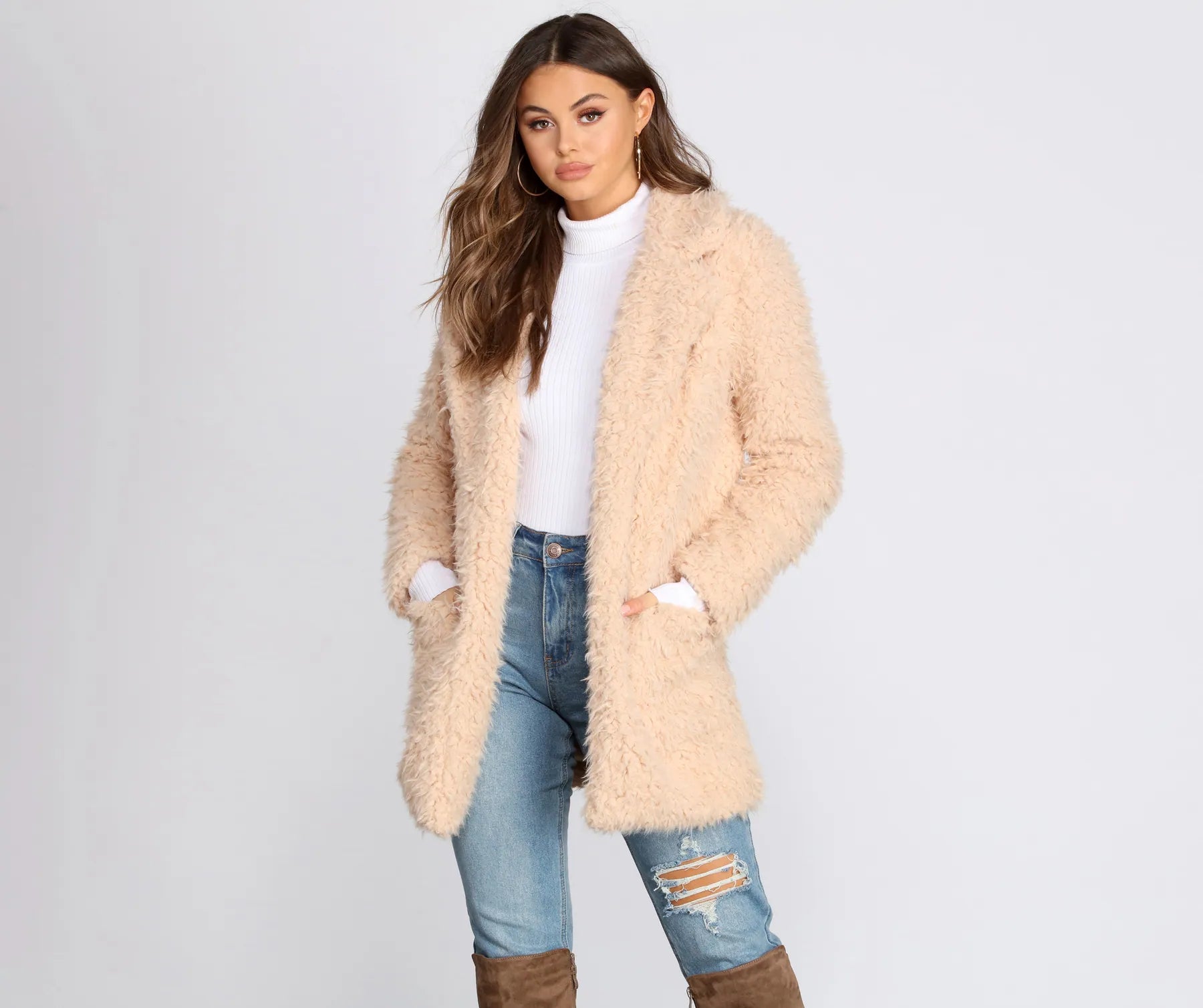No Chill Faux Fur Long Jacket - Image 7