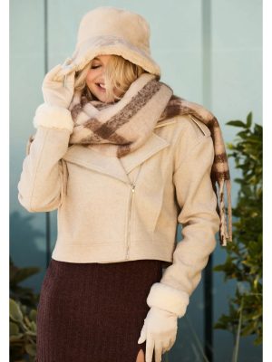 Cool Chic Vibe Faux Wool Moto Jacket