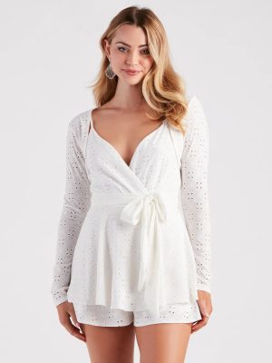 Adorably Stylish Eyelet Knit Bolero