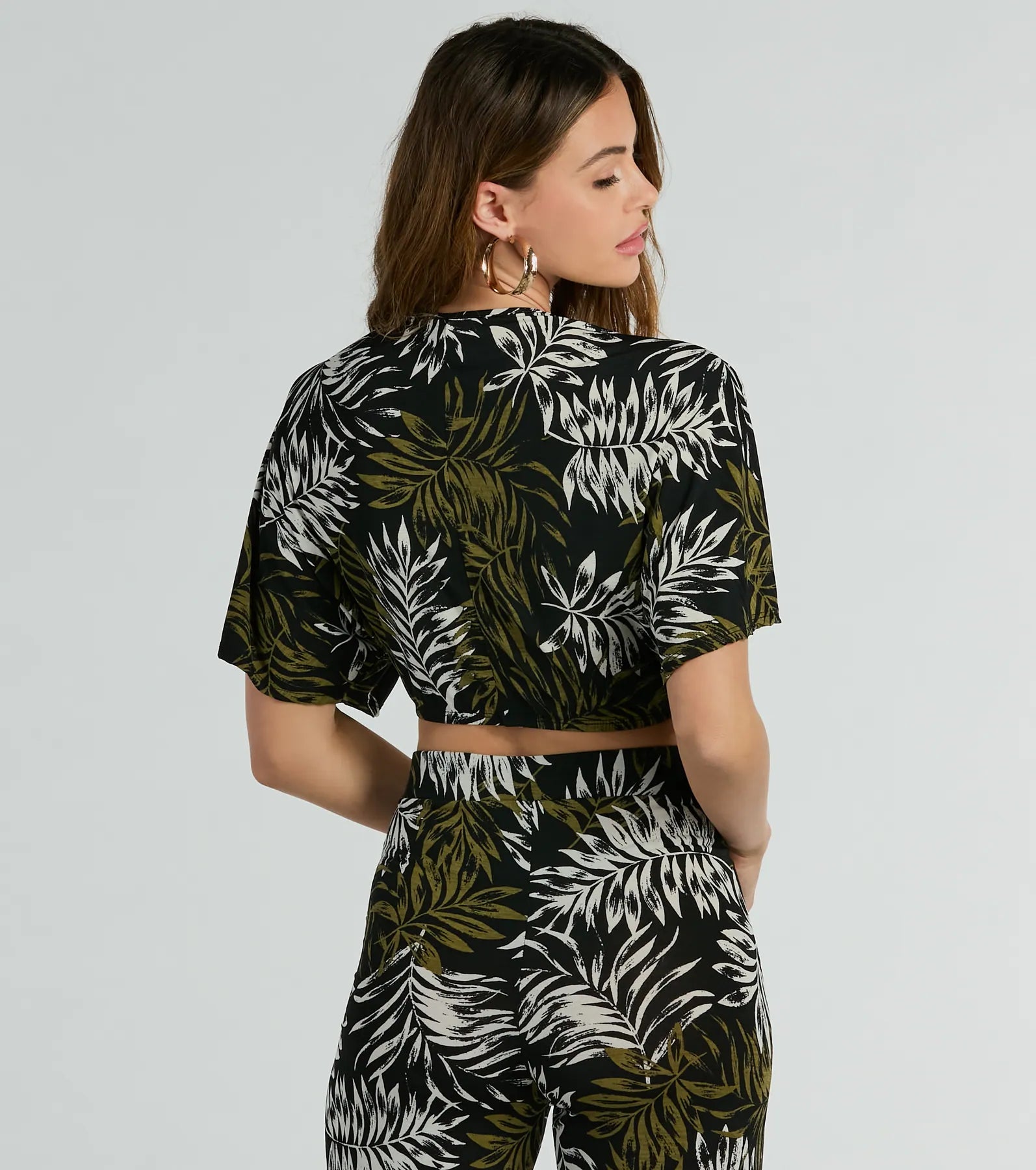 Living In The Palms Tie-Front Crop Top - Image 2