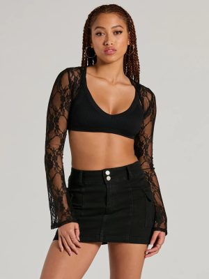 In The Mood Long Sleeve Lace Bolero