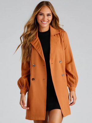 Cinched And Chic Belted Trench Coat