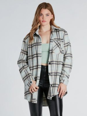 Check Ya Later Plaid Flannel Shacket