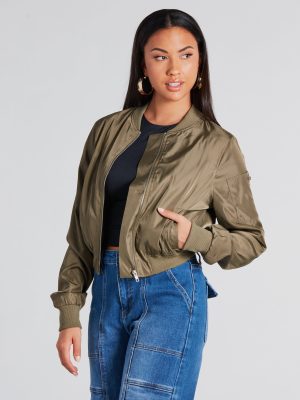 There She Goes Woven Bomber Jacket