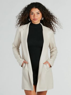 Elevated Season Faux Suede Longline Blazer