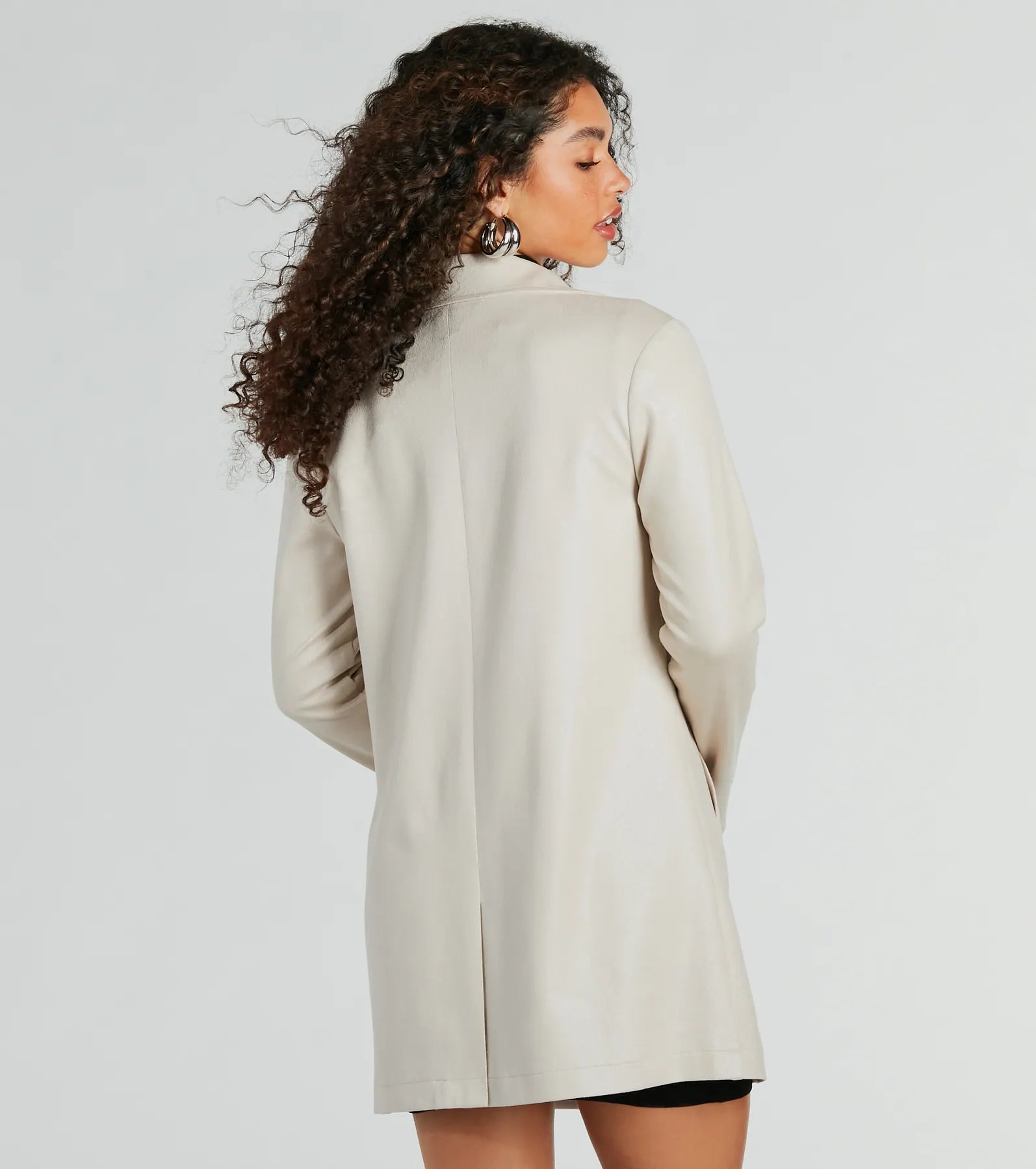 Elevated Season Faux Suede Longline Blazer - Image 2
