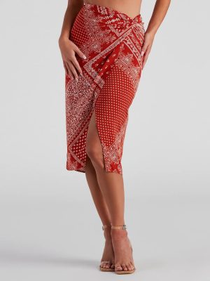 Bohemian Beauty Printed Midi Skirt