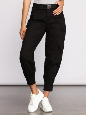 Belted Cargo Joggers
