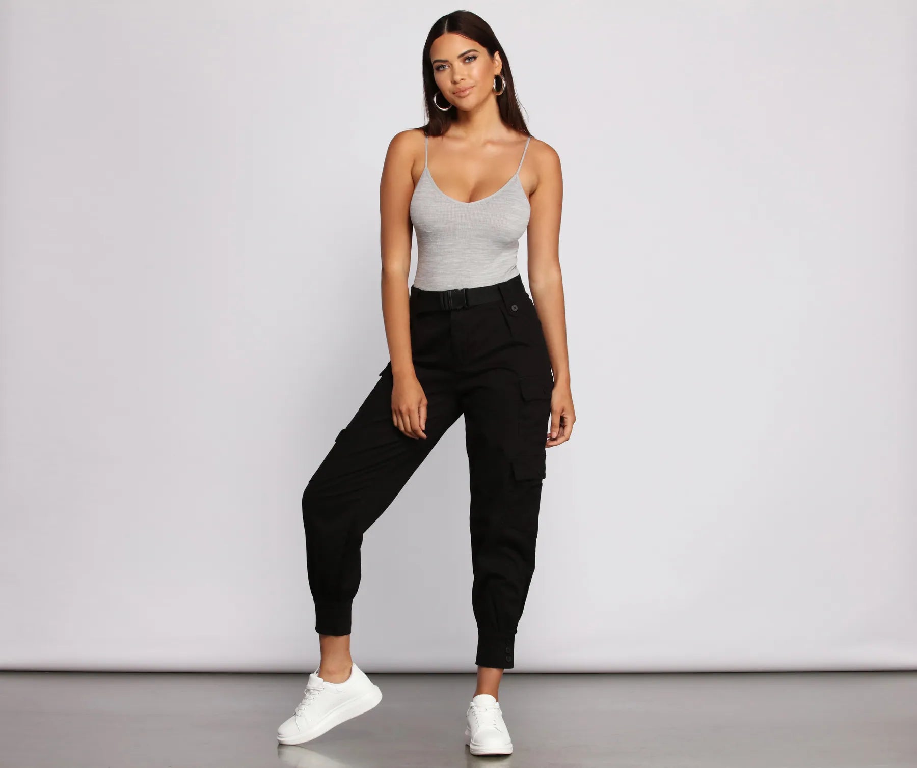 Belted Cargo Joggers - Image 4