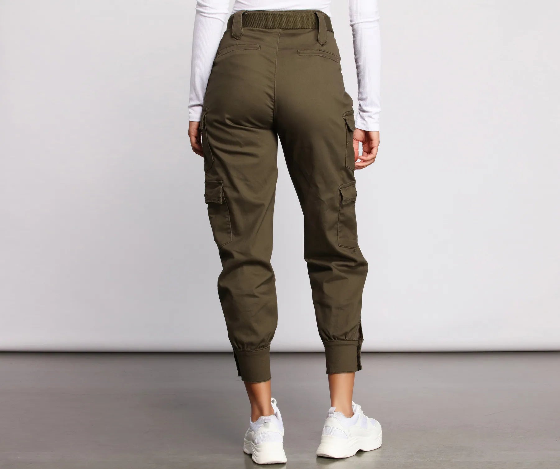 Belted Cargo Joggers - Image 10