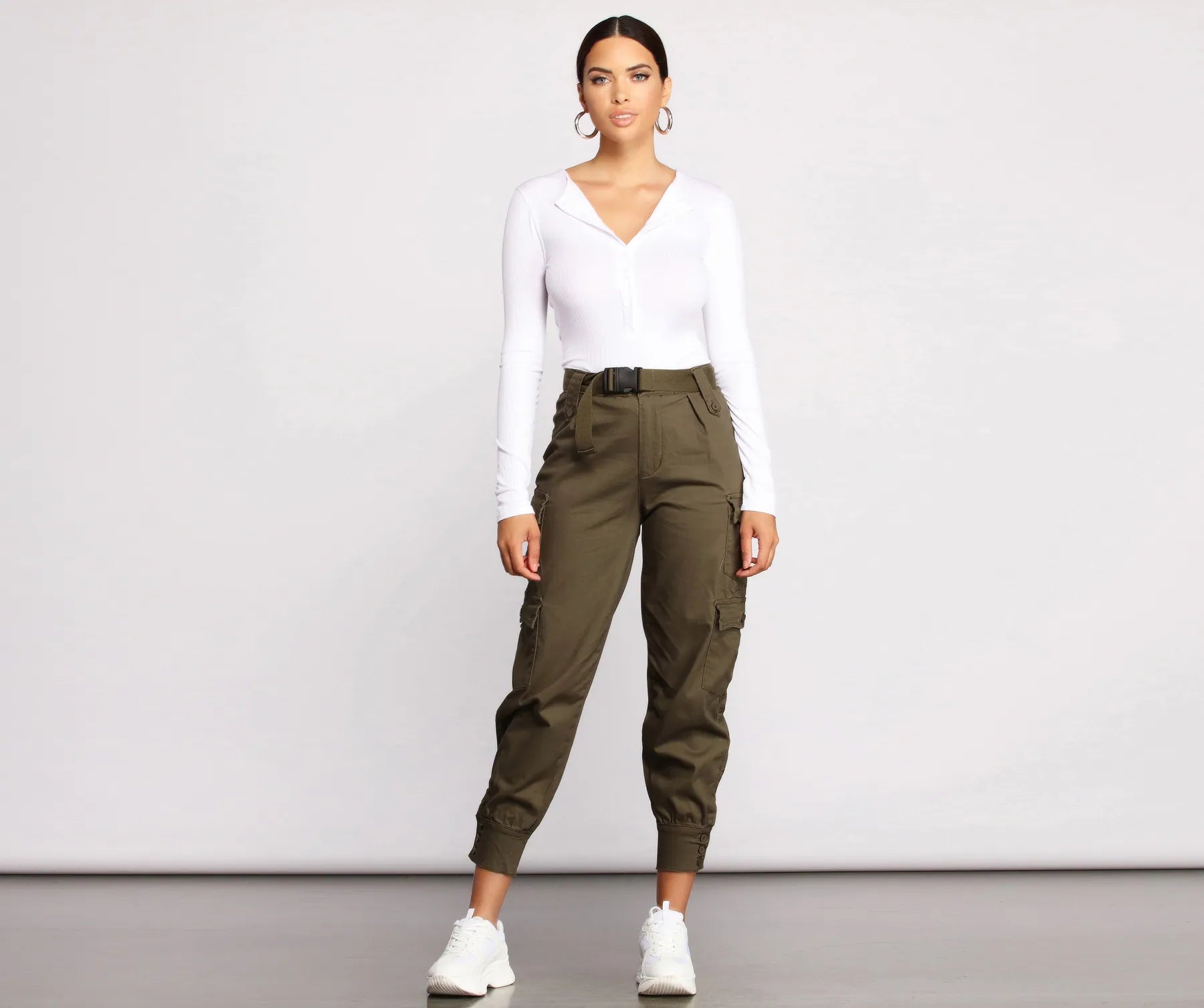 Belted Cargo Joggers - Image 12