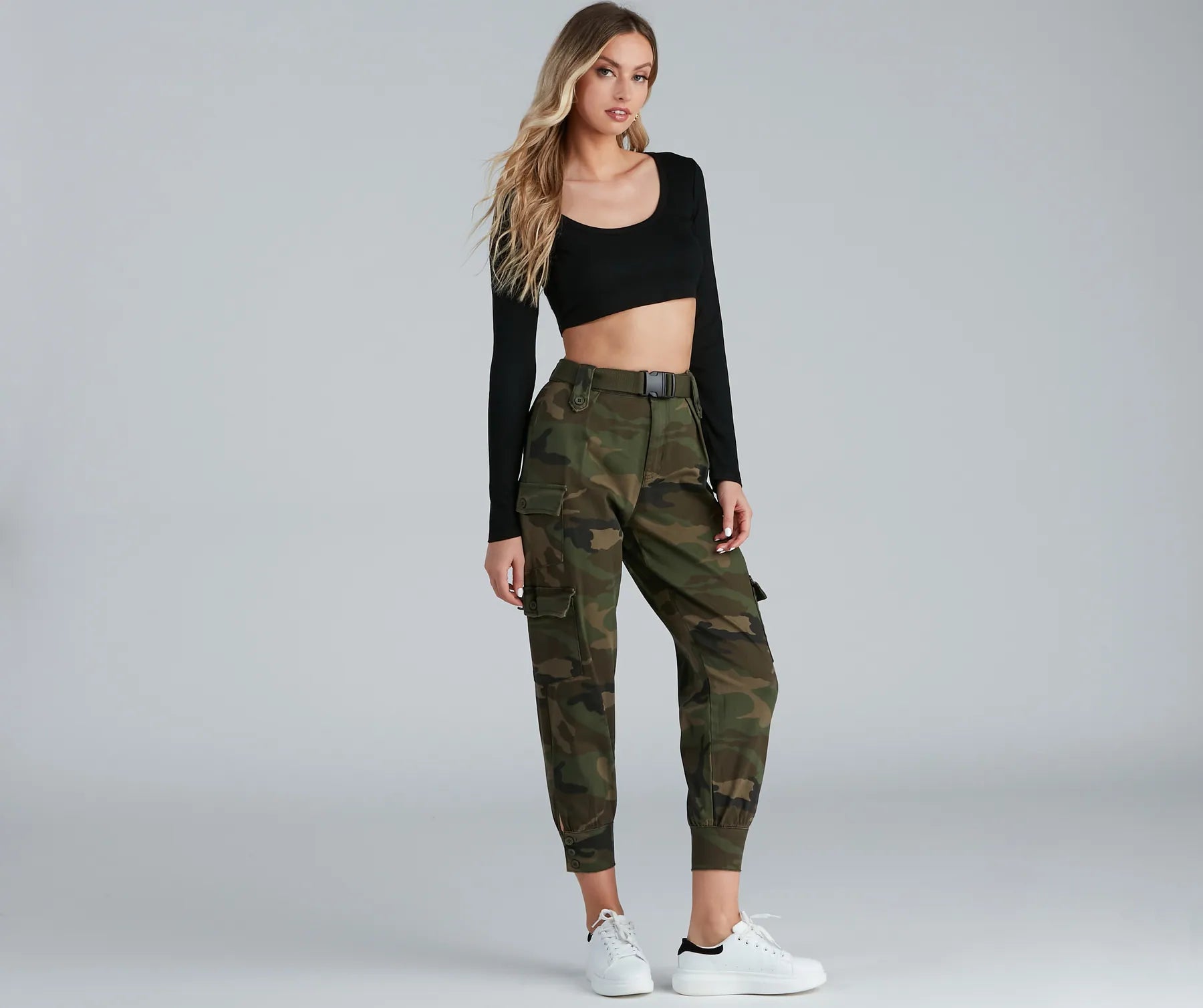 Belted Cargo Joggers - Image 8