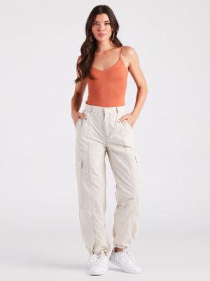 The Bottom Line High-Rise Parachute Cargo Pants