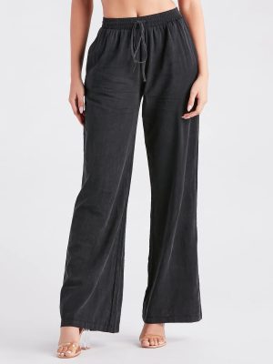 Weekend By The Bay Cotton Wide-Leg Pants