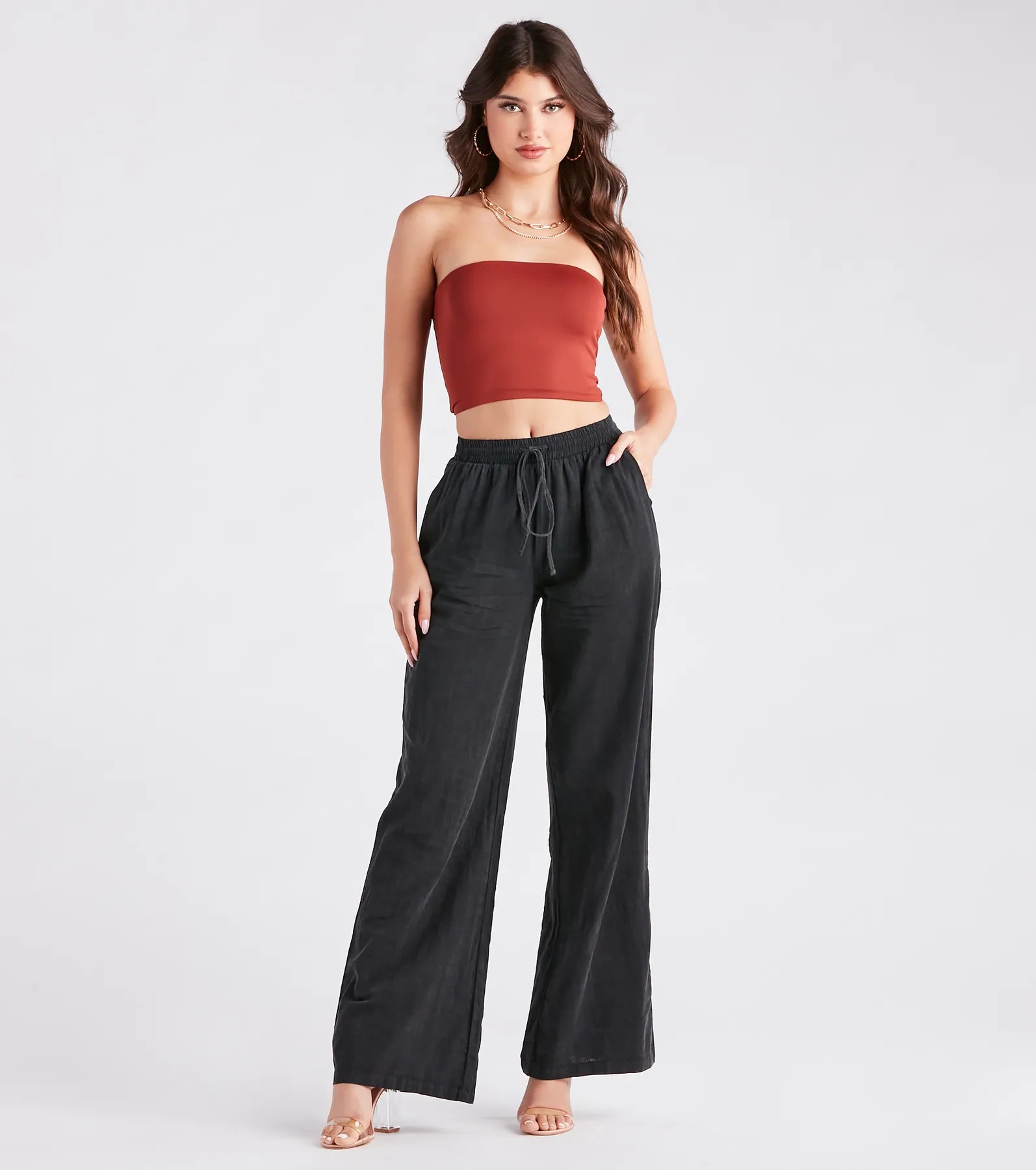 Weekend By The Bay Cotton Wide-Leg Pants - Image 2