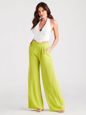 Weekend Chic High Waist Wide-Leg Pants
