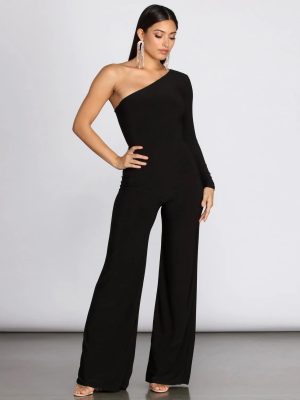 On Show One Shoulder Jumpsuit