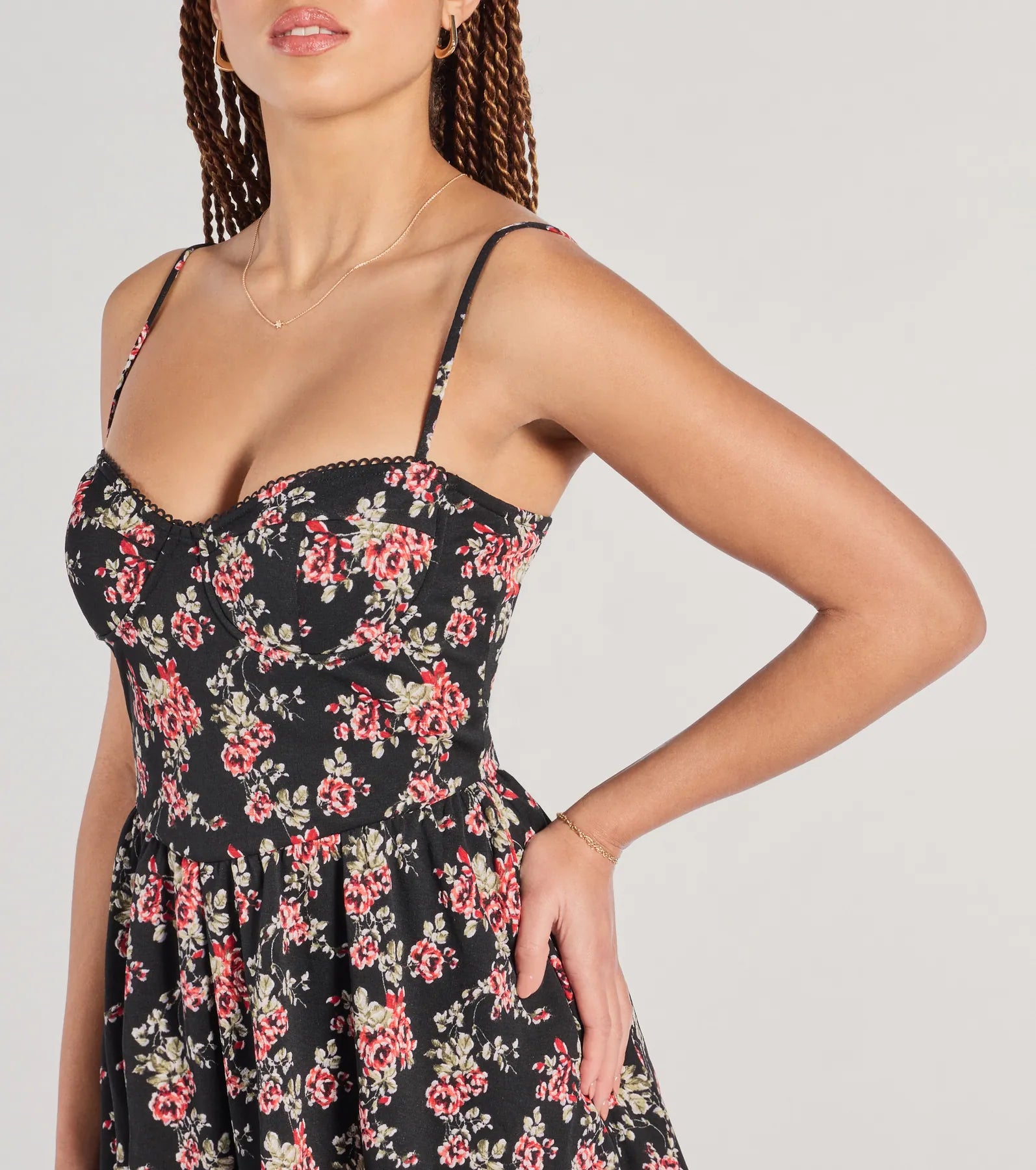 Thriving Allure Sweetheart Floral Romper - Image 4