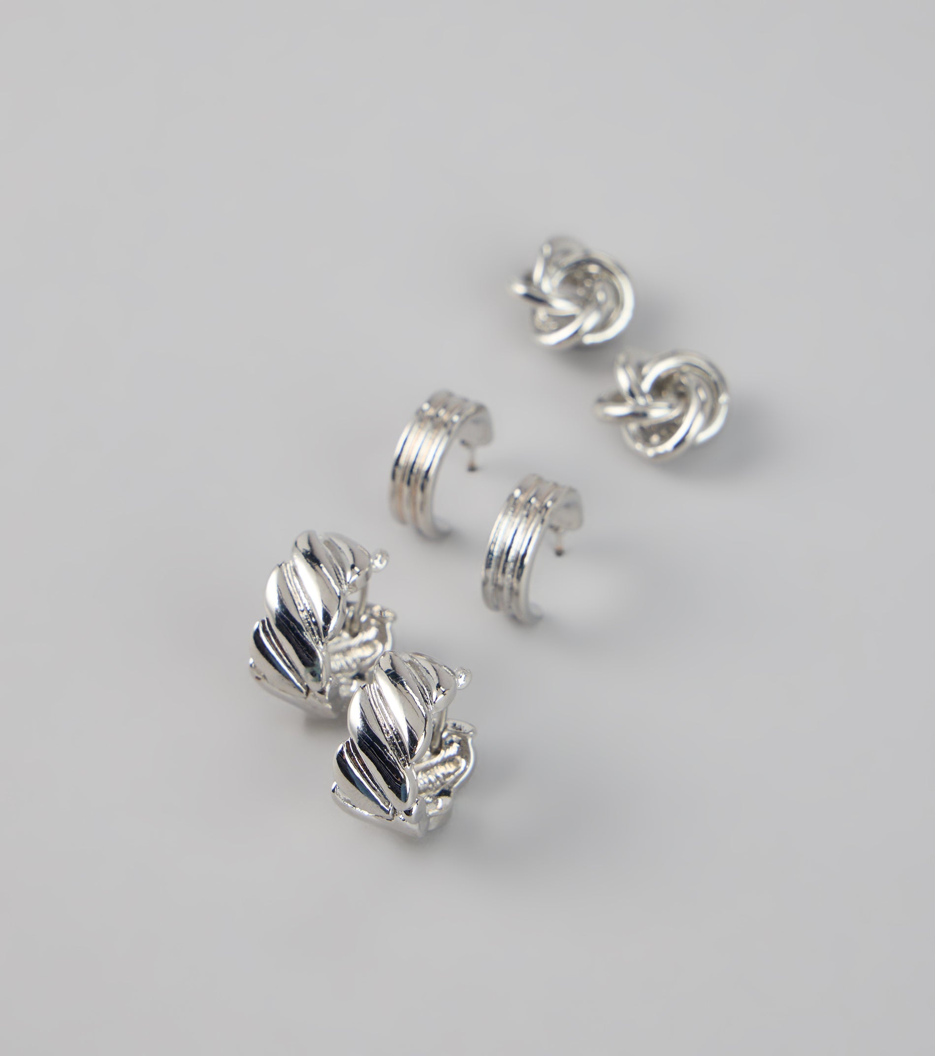 Three Times the Shine Hoop Earring Set - Image 3