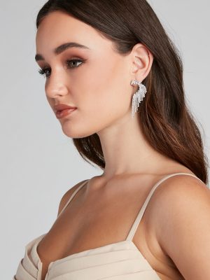 Angel Wings Rhinestone Earrings