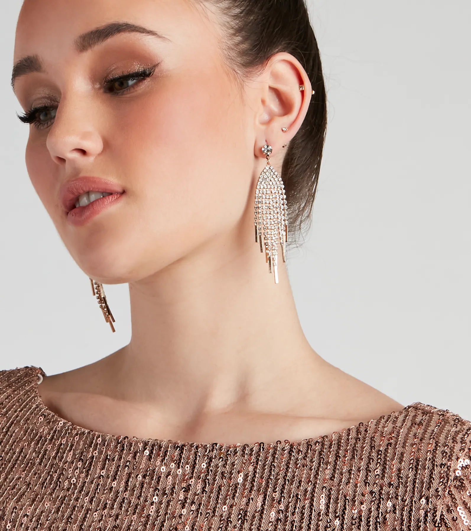 Sparkle Princess Rhinestone Earrings - Image 2