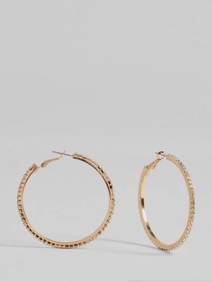 Beautiful Sparkle Rhinestone Hoop Earrings