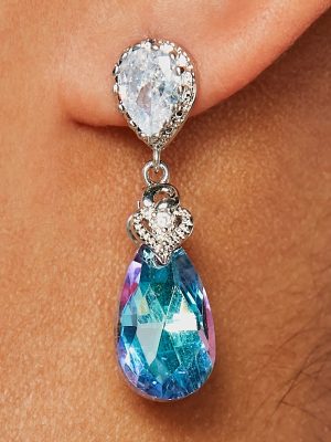 Elegant Teardrop Colored Gemstone Earrings