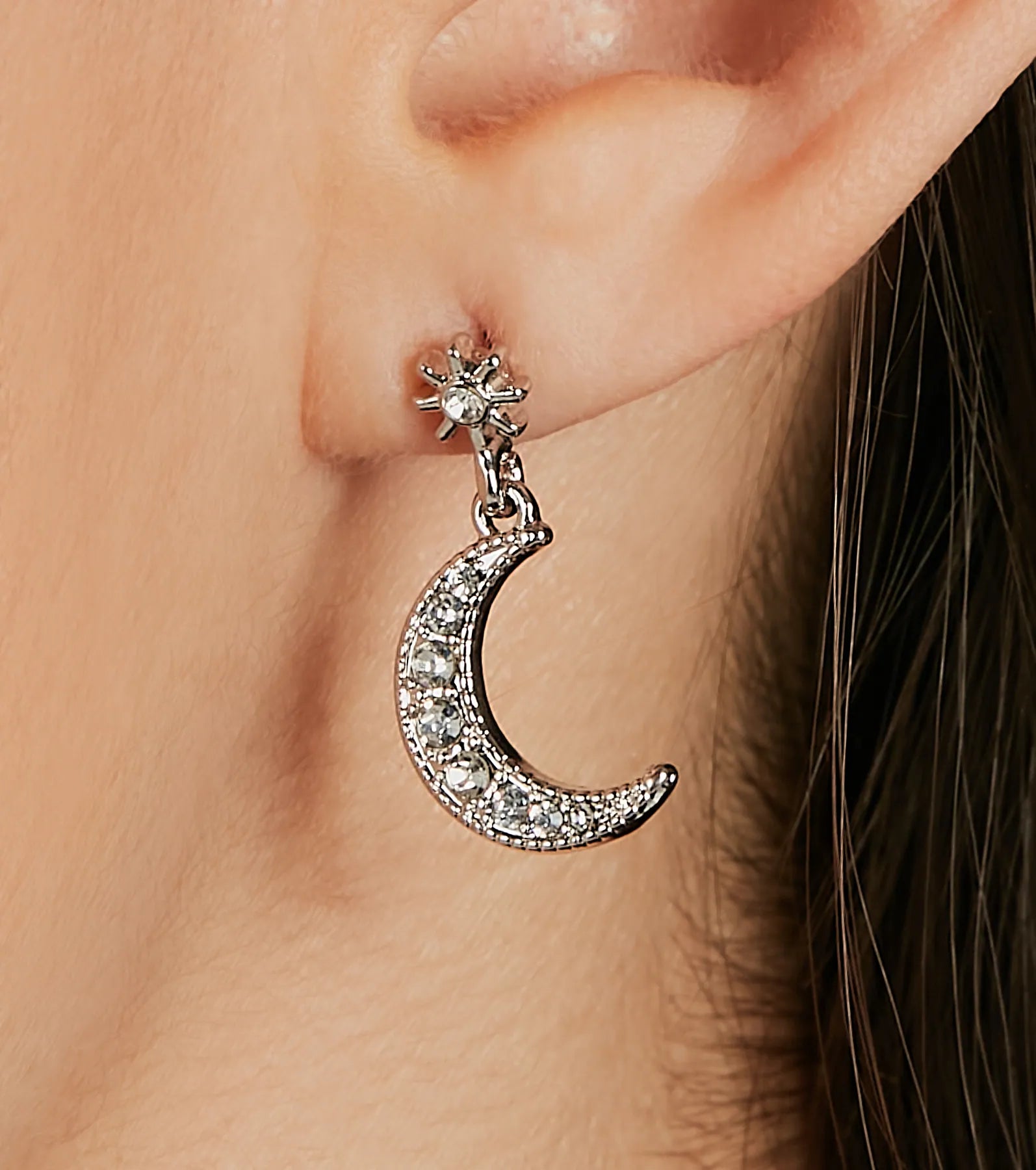 Celestial Sweetheart Moon And Star Earrings - Image 2