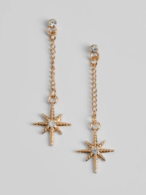 Celestial Cutie Rhinestone Star Charm Earrings