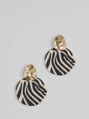 Wild Thing Zebra Print Statement Earrings