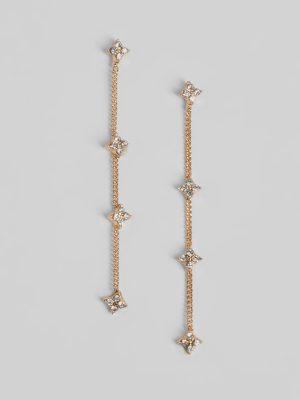 Twinkle Brightly Rhinestone Linear Earrings