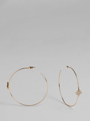 Celestial Sparkle Rhinestone Star Hoop Earrings
