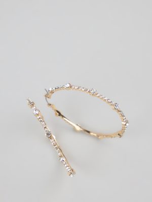 All About The Sparkle Rhinestone Hoop Earrings