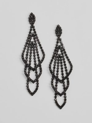 Glitzy Drama Rhinestone Chandelier Earrings