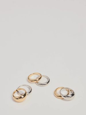 Casual Chic Mixed Metals Multi Ring Pack